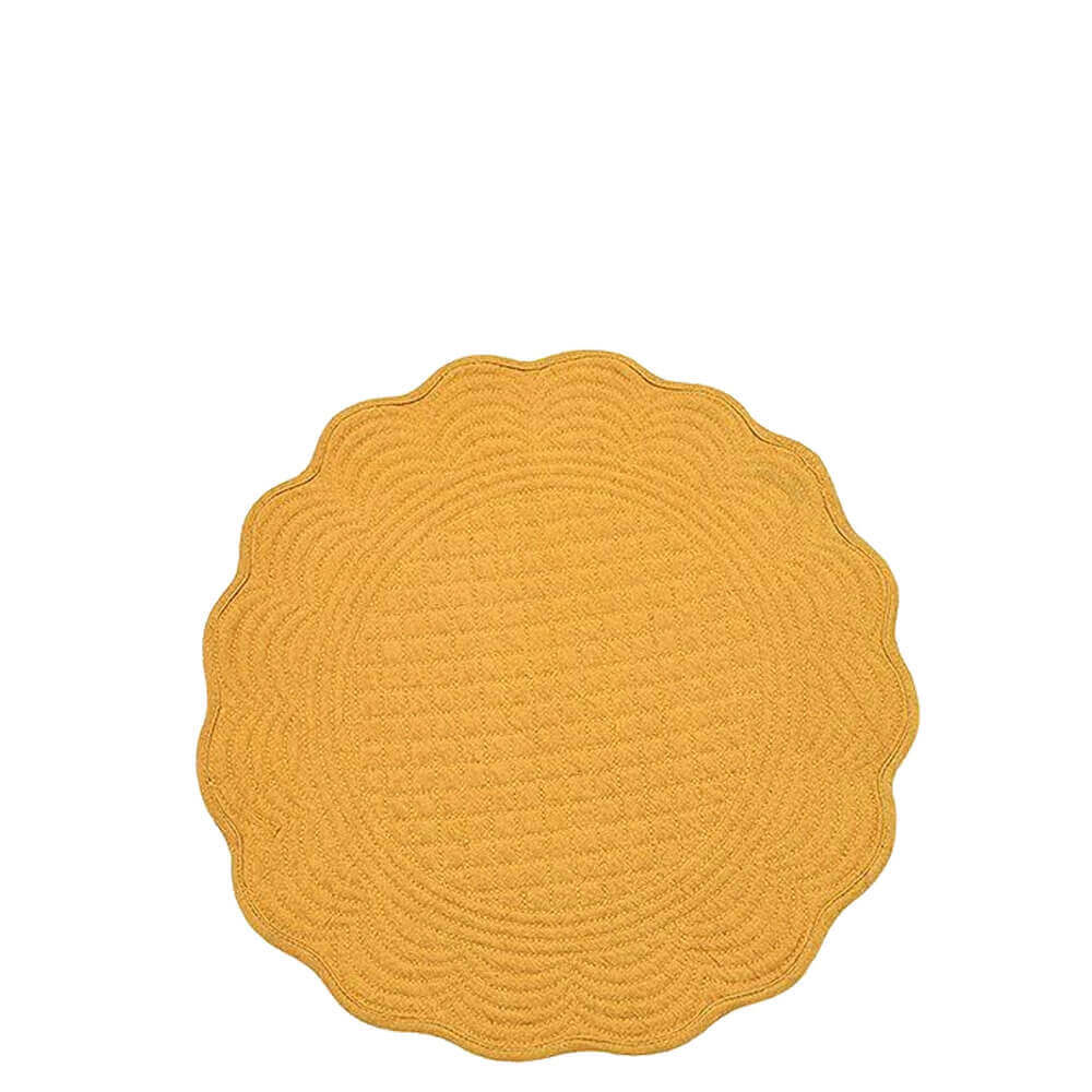 Walton & Co Scalloped Ochre Quilted Placemat